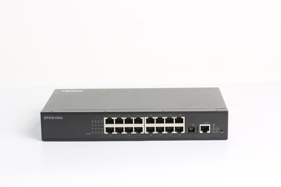 16 10 / 100M Ethernet Ports EPON ONU FTTH EPON 16 Ports Black onu Optical network unit
