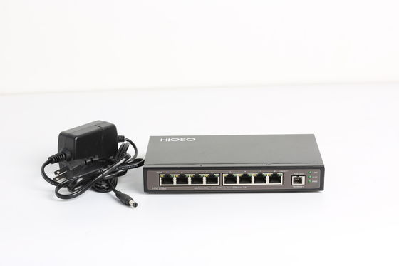 Hioso Industrial Switch 8 100 Mbps Auto Adapted POE Ports Epon Fiber 20KM Transmission