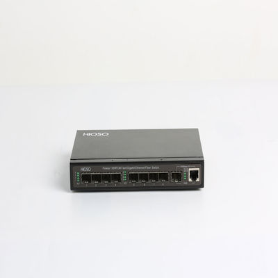 Black 8100M SFP Fiber Ports 1550nm Fiber Optic Switch AC220V