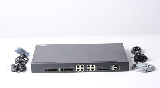HiOSO 8EPON 10G Uplink HA7308CX EPON OLT FTTX Solution 20KM OLT EPON متوافق مع Onus