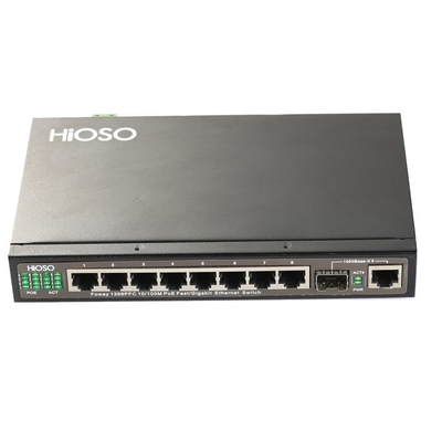 شبكة تبديل إيثرنت بو 8 منافذ مع منفذ جيجابت كومبو DC48V