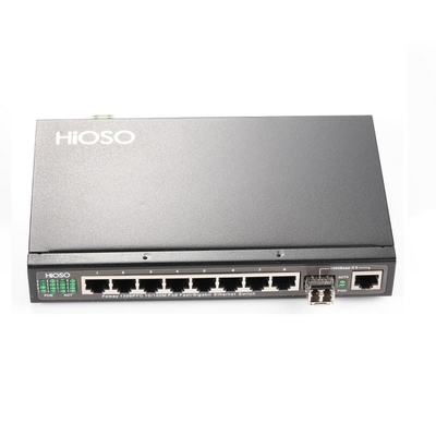 شبكة تبديل إيثرنت بو 8 منافذ مع منفذ جيجابت كومبو DC48V