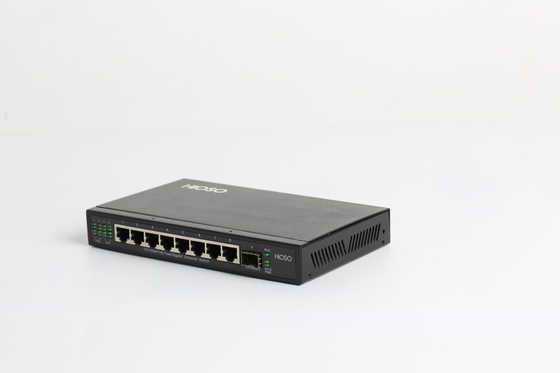 شبكة تبديل إيثرنت بو 8 منافذ مع منفذ جيجابت كومبو DC48V